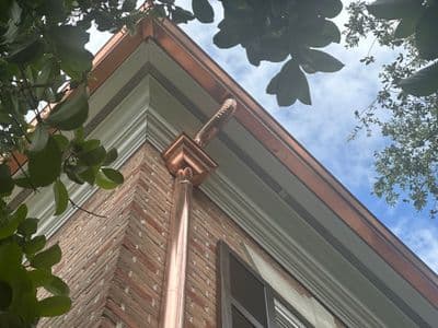 Copper gutter install in Tampa, FL — Mar 2025
