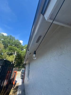 Seamless aluminum gutter install in Temple Terrace, FL — May 2026