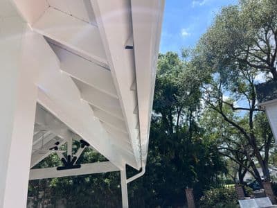 Seamless aluminum gutter install in Tampa, FL — May 2026