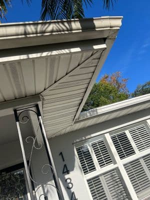 Seamless aluminum gutter install in Clearwater, FL — Apr 2026