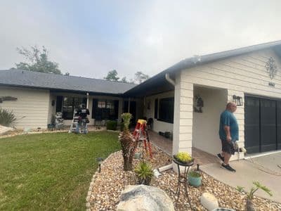 Seamless aluminum gutter install in Spring Hill, FL — Mar 2026